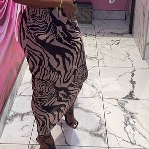 Printed maxi skirt